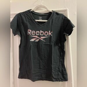 Reebok Black Tee with Red and White Logo